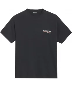 ( Positively Conscious ) Balenciaga 1000BLACK T-shirt Oversize à Logo Homme