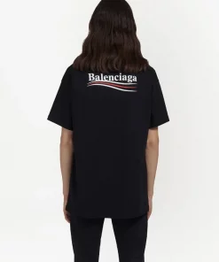( Positively Conscious ) Balenciaga 1000BLACK T-shirt Oversize à Logo Homme -Vente magasin Balenciaga 12205203 33870912 600