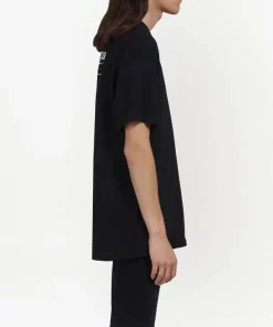 ( Positively Conscious ) Balenciaga 1000BLACK T-shirt Oversize à Logo Homme -Vente magasin Balenciaga 12205203 33870913 600