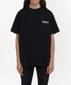 ( Positively Conscious ) Balenciaga 1000BLACK T-shirt Oversize à Logo Homme -Vente magasin Balenciaga 12205203 33870914 600