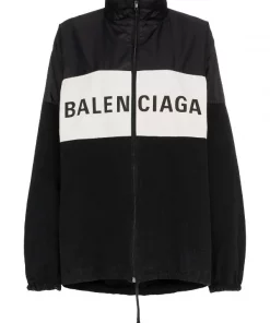 ( Positively Conscious ) Balenciaga Veste Oversize à Logo 1000 - BLACK