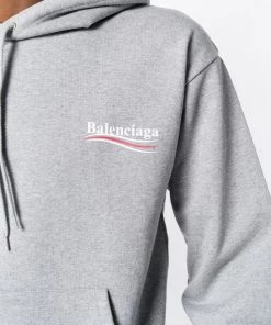 ( Positively Conscious ) Balenciaga 1300 GREY Sweat à Capuche à Logo Homme -Vente magasin Balenciaga 13116653 14689415 600
