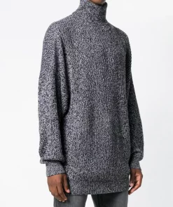 ( Positively Conscious ) Balenciaga Pull Oversize En Maille 1070 BLACK WHITE -Vente magasin Balenciaga 13121172 14706332 600