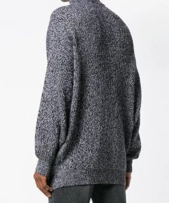 ( Positively Conscious ) Balenciaga Pull Oversize En Maille 1070 BLACK WHITE -Vente magasin Balenciaga 13121172 14706333 600