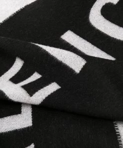 ( Positively Conscious ) Balenciaga 1077 BLACK/ GREY Écharpe à Logo Homme -Vente magasin Balenciaga 13404265 15996512 600