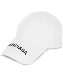 ( Positively Conscious ) Balenciaga 9060 WHITE Casquette à Logo Brodé Femme