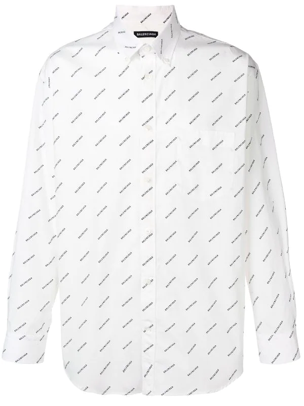 ( Positively Conscious ) Balenciaga Chemise à Logo Imprimé Homme 3 ( Positively Conscious ) Balenciaga Chemise à Logo Imprimé Homme