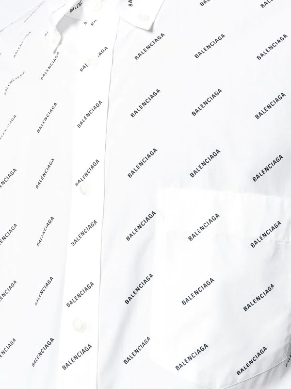 ( Positively Conscious ) Balenciaga Chemise à Logo Imprimé Homme 7 ( Positively Conscious ) Balenciaga Chemise à Logo Imprimé Homme – Image 5