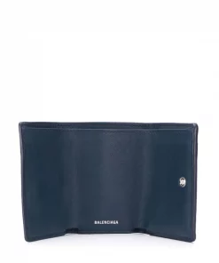 ( Positively Conscious ) Balenciaga 4222 BLEU PROFOND Mini Portefeuille Papier Femme -Vente magasin Balenciaga 13824269 17297739 600