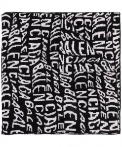 Balenciaga écharpe Oversize à Logo 1070 - BLACK