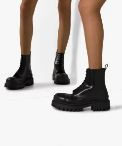 ( Positively Conscious ) Balenciaga 1000 BLACK Bottines à Semelle Crantée Femme -Vente magasin Balenciaga 14232704 37847236 600
