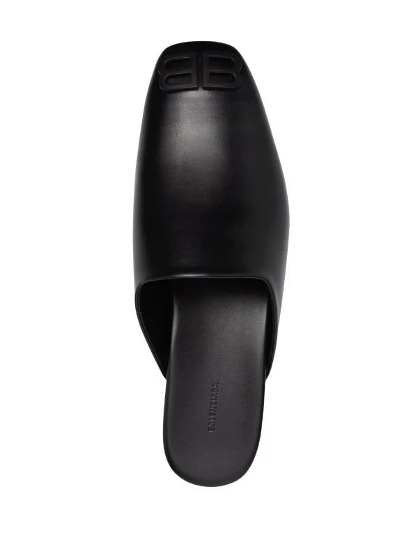 ( Positively Conscious ) Balenciaga Mules Carrera BB à Logo 1000 BLACK 6 ( Positively Conscious ) Balenciaga Mules Carrera BB à Logo 1000 BLACK – Image 4