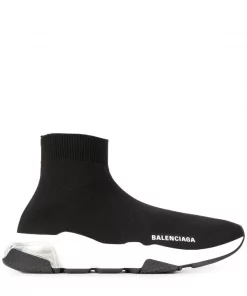 ( Positively Conscious ) Balenciaga Baskets Speed à Semelle Transparente 1010 BLACK/WHITE/CLEAR/BLACK