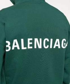 ( Positively Conscious ) Balenciaga Sweat à Capuche à Logo Imprimé 3230 Green -Vente magasin Balenciaga 14662859 24182861 600
