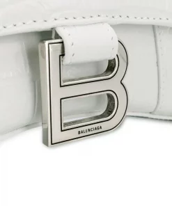 ( Positively Conscious ) Balenciaga 114 - White:9016 Mini Sac à Main à Effet Peau De Crocodile Femme -Vente magasin Balenciaga 14664450 23290569 600