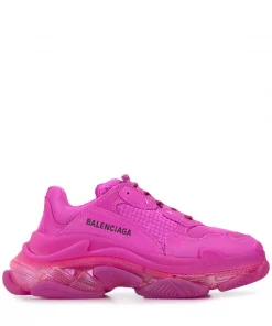 ( Positively Conscious ) Balenciaga Baskets Triple S à Semelle Transparente 5059 Pink