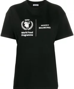 ( Positively Conscious ) Balenciaga 1000 - BLACK T-shirt World Food Programme Femme
