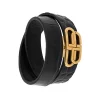 ( Positively Conscious ) Balenciaga Bracelet Multi-tours à Effet Peau De Crocodile Black:1000