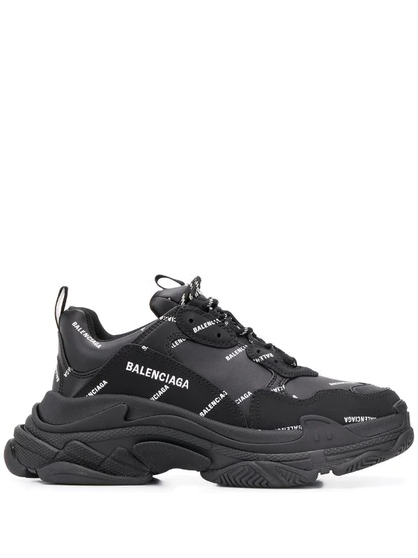 ( Positively Conscious ) Balenciaga Baskets Allover Logo Triple S 1090 BLACK/WHITE 3 ( Positively Conscious ) Balenciaga Baskets Allover Logo Triple S 1090 BLACK/WHITE
