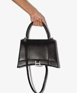 ( Positively Conscious ) Balenciaga 1000 BLACK Sac Porté épaule Médium Hourglass Femme -Vente magasin Balenciaga 15122764 28472659 600
