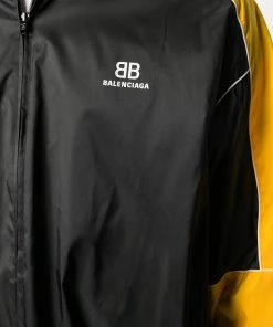 ( Positively Conscious ) Balenciaga Veste Bicolore à Logo Brodé 7200 -Vente magasin Balenciaga 15314418 28046239 600