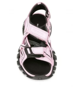 ( Positively Conscious ) Balenciaga 5010 PINK BLACK Sandales à Attaches Scratch Femme -Vente magasin Balenciaga 15334989 28165851 600