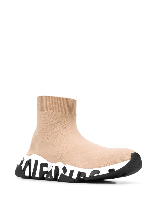 ( Positively Conscious ) Balenciaga Baskets Montantes Speed 9791 BEIGE / WHITE / BLACK 4 ( Positively Conscious ) Balenciaga Baskets Montantes Speed 9791 BEIGE / WHITE / BLACK – Image 2