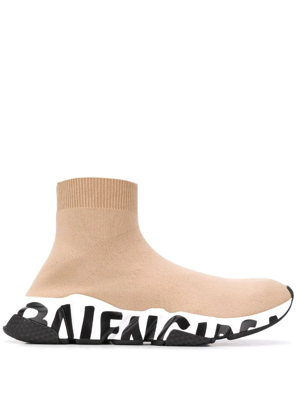 ( Positively Conscious ) Balenciaga Baskets Montantes Speed 9791 BEIGE / WHITE / BLACK 3 ( Positively Conscious ) Balenciaga Baskets Montantes Speed 9791 BEIGE / WHITE / BLACK
