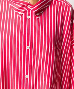 ( Positively Conscious ) Balenciaga Chemise Oversize à Logo Imprimé 6540 RED WHITE 11 ( Positively Conscious ) Balenciaga Chemise Oversize à Logo Imprimé 6540 RED WHITE -Vente magasin Balenciaga 15340076 27748068 600