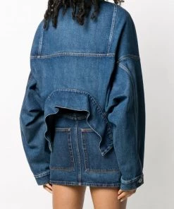 ( Positively Conscious ) Balenciaga Veste En Jean Upside Down BLUE -Vente magasin Balenciaga 15341007 27944223 600