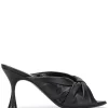 ( Positively Conscious ) Balenciaga Black:1000 Mules Drapy 80 Mm Femme -Vente magasin Balenciaga 15341010 28078361 600