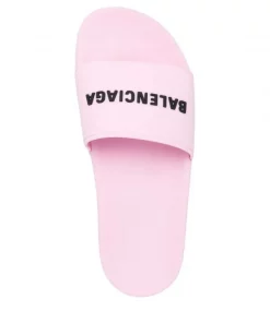 ( Positively Conscious ) Balenciaga 5610 Claquettes à Logo Embossé Femme -Vente magasin Balenciaga 15358941 37346192 600