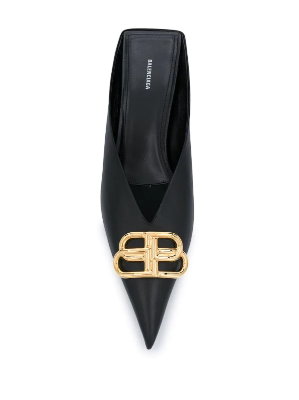 ( Positively Conscious ) Balenciaga 1088 BLACK GOLD Mules Knife 40 Mm Femme 6 ( Positively Conscious ) Balenciaga 1088 BLACK GOLD Mules Knife 40 Mm Femme – Image 4