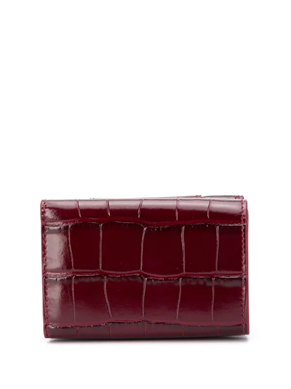 ( Positively Conscious ) Balenciaga Portefeuille À Effet Peau De Crocodile 6211 RED 4 ( Positively Conscious ) Balenciaga Portefeuille À Effet Peau De Crocodile 6211 RED – Image 2