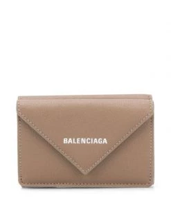 ( Positively Conscious ) Balenciaga 1212 BROWN Mini Portefeuille Paper Femme