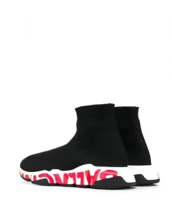 ( Positively Conscious ) Balenciaga 1095 BLACK/WHITE/RED Baskets Speed Graffiti Homme -Vente magasin Balenciaga 15367979 28360127 600