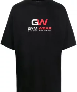 ( Positively Conscious ) Balenciaga T-Shirt Gym Wear Oversize 1000 - BLACK