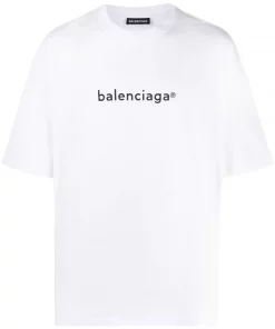 ( Positively Conscious ) Balenciaga T-shirt à Logo Imprimé 9040 WHITE