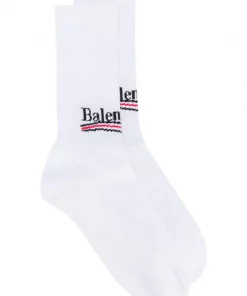 ( Positively Conscious ) Balenciaga Chaussettes Political 9000 WHITE