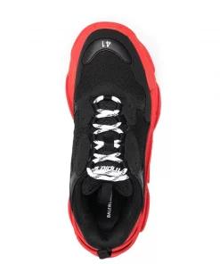 ( Positively Conscious ) Balenciaga 1060 BLACK/RED Baskets Triple S Bicolores Homme -Vente magasin Balenciaga 15653844 30102116 600