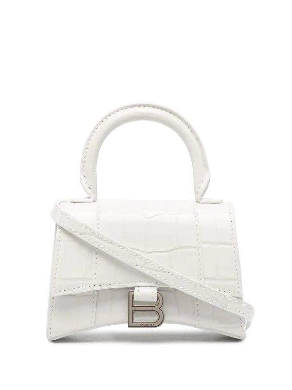 ( Positively Conscious ) Balenciaga 9016 WHITE Mini Sac Cabas Hourglass Femme 3 ( Positively Conscious ) Balenciaga 9016 WHITE Mini Sac Cabas Hourglass Femme