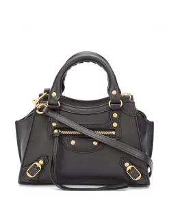 ( Positively Conscious ) Balenciaga 1000 BLACK Mini Sac à Main Neo Classic Femme