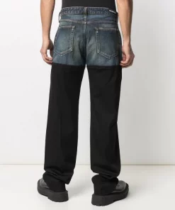 ( Positively Conscious ) Balenciaga Jean Droit à Patchs 8841 DIRTY DARK BLUE/BLK -Vente magasin Balenciaga 15659839 30684724 600