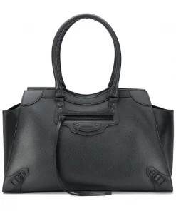 ( Positively Conscious ) Balenciaga 1000 BLACK Sac Top Handle Neo Classic Grand Modèle Femme