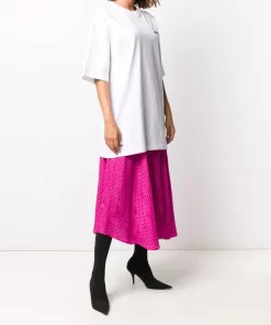 ( Positively Conscious ) Balenciaga T-shirt Oversize à Logo Brodé 9040 WHITE -Vente magasin Balenciaga 15659918 28954410 600