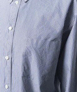 ( Positively Conscious ) Balenciaga 4640 BLUE/WHITE Chemise à Rayures Femme -Vente magasin Balenciaga 15663425 30100524 600