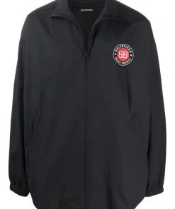 ( Positively Conscious ) Balenciaga Veste Zippée à Patch Logo Homme