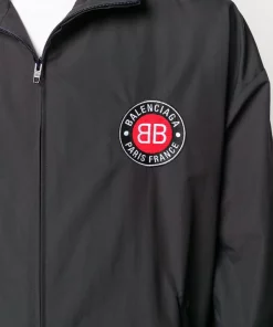 ( Positively Conscious ) Balenciaga Veste Zippée à Patch Logo Homme -Vente magasin Balenciaga 15663464 29812380 600