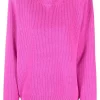 ( Positively Conscious ) Balenciaga 5510 FUCHSIA Pull à épaules Structurées Femme -Vente magasin Balenciaga 15663470 30976707 600