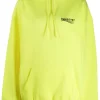( Positively Conscious ) Balenciaga Sweat à Capuche à Logo Imprimé 7110 FLUO YELLOW/BLACK